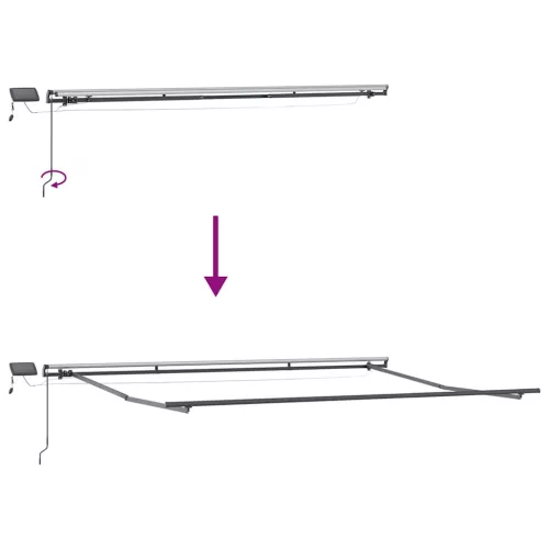 Behúzható napellenző sárga és narancssárga 400 ×350 cm szövet