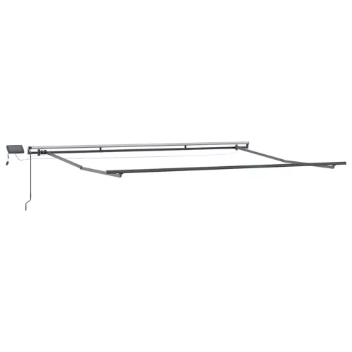 Behúzható napellenző Fekete 400 × 350 cm szövet
