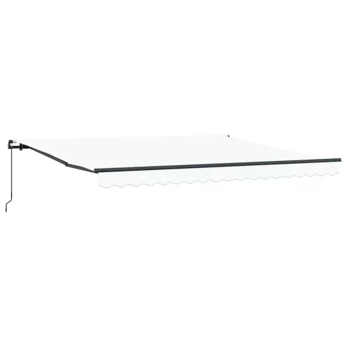 Kihúzható Fehér Napernyő Fehér 400 × 350 cm szövet
