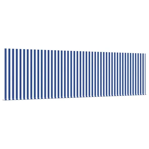Behúzható napellenző Kék és fehér 450 × 300 cm szövet