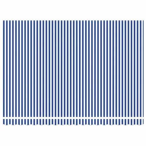 Behúzható napellenző Kék és fehér 450 × 300 cm szövet