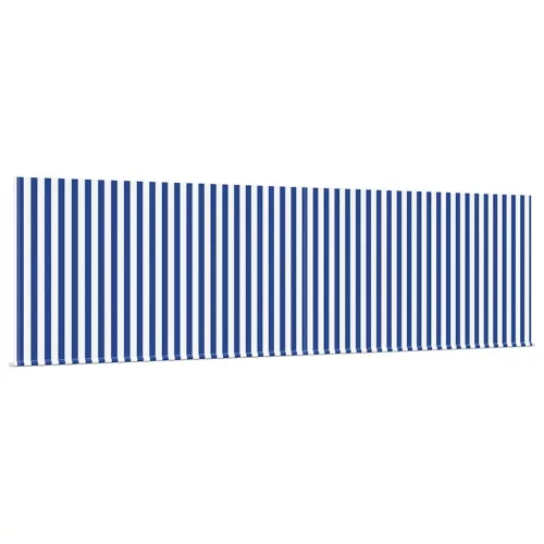 Behúzható napellenző Kék és fehér 450 × 300 cm szövet