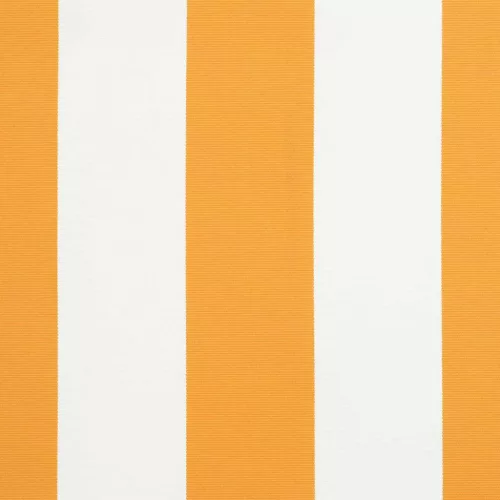 Behúzható napellenző Narancs és fehér 450x300 cm szövet