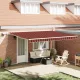 Behúzható napellenző narancssárga és barna 450 ×300 cm szövet