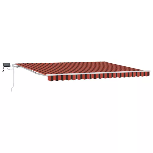 Behúzható napellenző narancssárga és barna 450 ×300 cm szövet