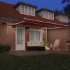 Behúzható napellenző narancssárga és barna 450 ×300 cm szövet
