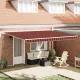Behúzható napellenző 450 × 300 cm narancssárga és barna