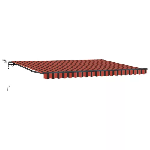 Behúzható napellenző narancssárga és barna 450 × 300 cm szövet