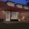 Behúzható napellenző narancssárga és barna 450 × 300 cm szövet