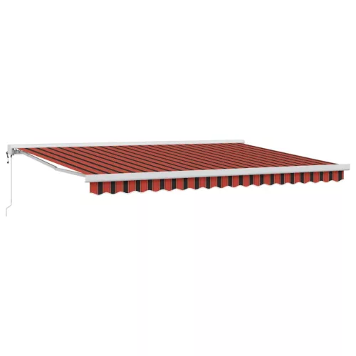 Behúzható napellenző narancssárga és barna 450 × 300 cm
