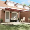 Behúzható napellenző narancssárga és barna 450 × 300 cm