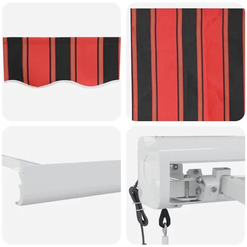 Behúzható napellenző narancssárga és barna 450 × 300 cm