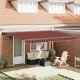 Behúzható napellenző narancssárga és barna 450 × 300 cm
