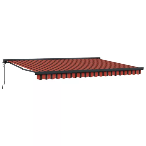 Behúzható napellenző narancssárga és barna 450 × 300 cm