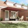 Behúzható napellenző Narancs és Barna 450x300 cm szövet