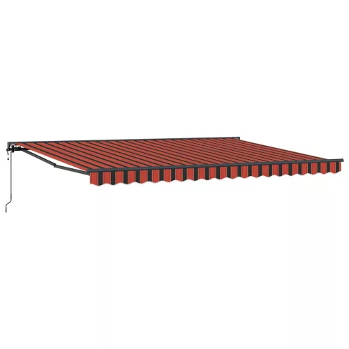 Behúzható napellenző Narancs és Barna 450x300 cm szövet