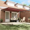 Behúzható napellenző Narancs és Barna 450x300 cm szövet