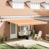 Behúzható napellenző sárga és narancssárga 450 ×300 cm szövet