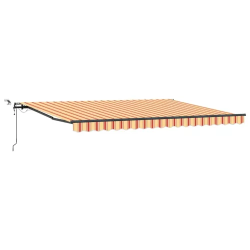 Behúzható napellenző sárga és narancssárga 450 × 300 cm szövet
