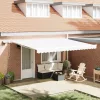 Behúzható napellenző tartalmaz Fehér 450 ×300 cm szövet