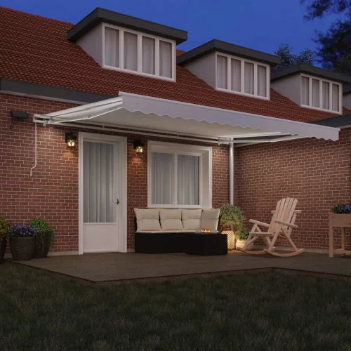 Behúzható napellenző tartalmaz Fehér 450 ×300 cm szövet