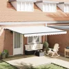 Behúzható napellenző tartalmaz Fehér 450 × 300 cm szövet