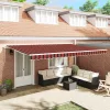 Behúzható napellenző Narancs és Barna 500 × 300 cm
