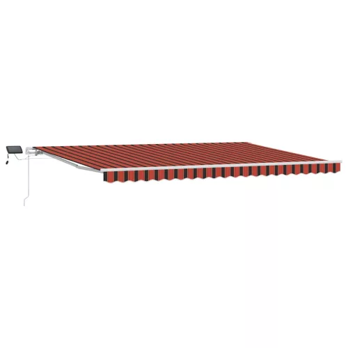 Behúzható napellenző narancssárga és barna 500 ×300 cm szövet