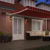 Behúzható napellenző narancssárga és barna 500 ×300 cm szövet
