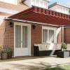 Behúzható napellenző narancssárga és barna 500 × 300 cm szövet
