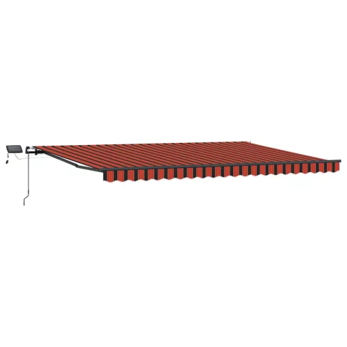 Behúzható napellenző narancssárga és barna 500 ×300 cm szövet