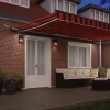 Behúzható napellenző narancssárga és barna 500 × 300 cm szövet