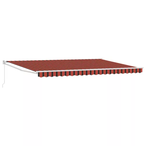 Behúzható napellenző Narancs és Barna 500 × 300 cm
