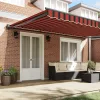 Behúzható napellenző Narancs és Barna 500x300 cm szövet