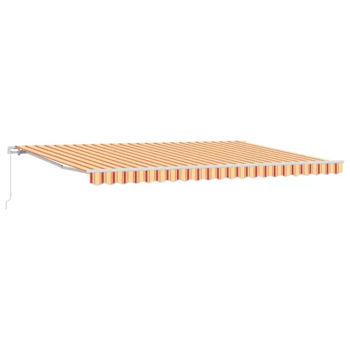 Behúzható napellenző Sárga és narancs 500 × 300 cm