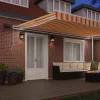 Behúzható napellenző sárga és narancssárga 500 ×300 cm szövet