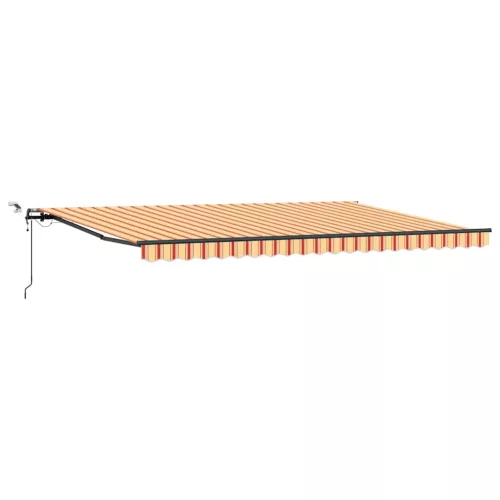 Behúzható napellenző sárga és narancssárga 500 × 300 cm szövet