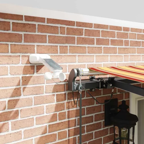 Behúzható napellenző sárga és narancssárga 500 × 300 cm szövet