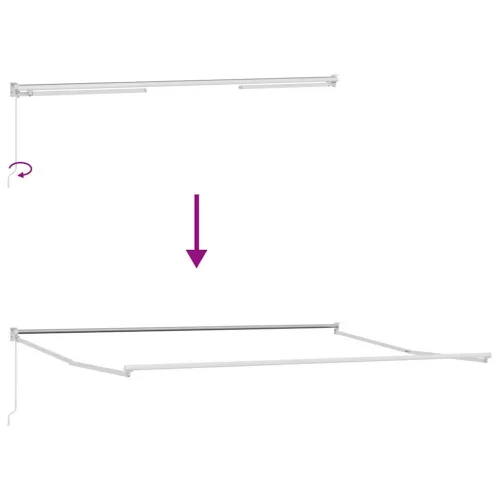 Behúzható napellenző Sárga és narancs 500 × 300 cm
