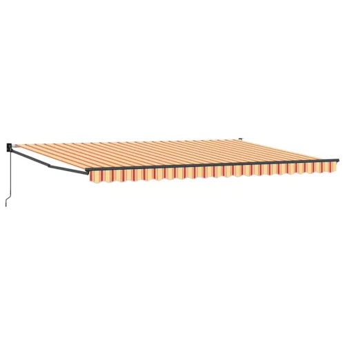 Behúzható napellenző Sárga és narancs 500 × 300 cm