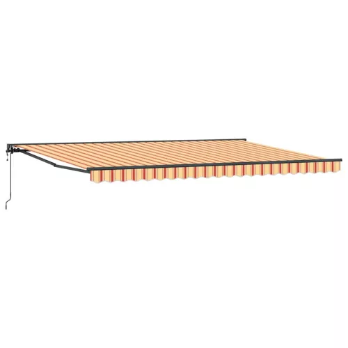 Behúzható napellenző Sárga és narancs 500x300 cm szövet