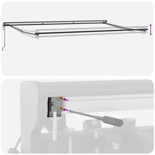 Behúzható napellenző Sárga és narancs 500x300 cm szövet
