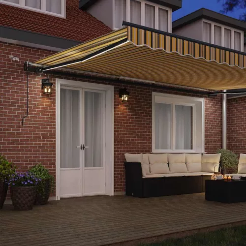 Behúzható napellenző tartalmaz Sokszínű 500 × 300 cm szövet