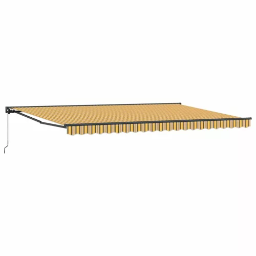 Behúzható napellenző Tarka csíkos 500x300 cm szövet
