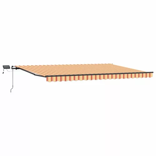 Behúzható napellenző sárga és narancssárga 500 ×350 cm szövet