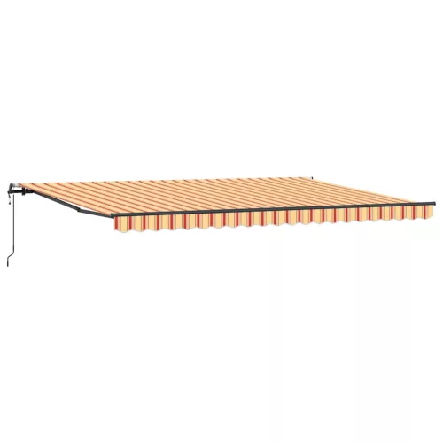 Behúzható napellenző sárga és narancssárga 500 ×350 cm szövet