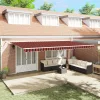 Behúzható napellenző Narancs és Barna 600 × 300 cm