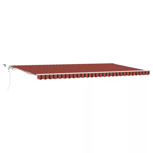 Behúzható napellenző Narancs és Barna 600 × 300 cm