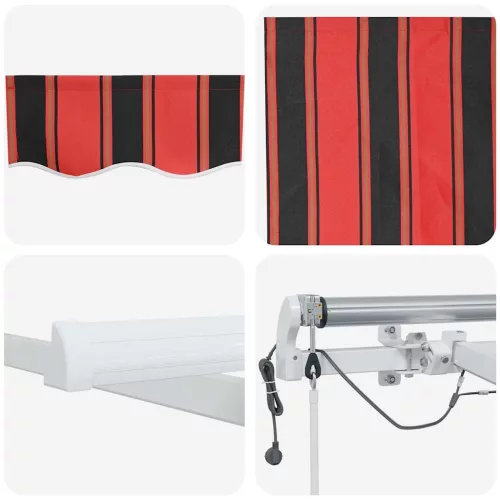 Behúzható napellenző Narancs és Barna 600 × 300 cm