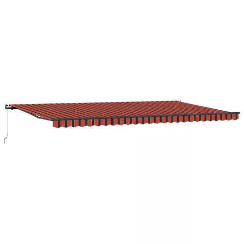 Behúzható napellenző narancssárga és barna 600 × 300 cm szövet